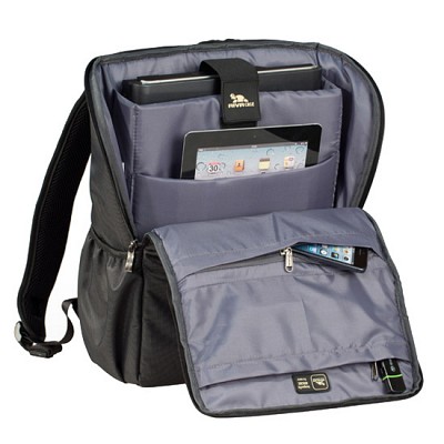 15.6형 노트북 백팩 가방 RIVACASE 8261 (태블릿PC & 액세서리 등 수납 / 옆면 포켓)