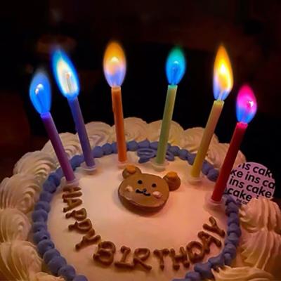 무지개초 불꽃초 색깔 컬러 생일 파티 초 케이크 촛불