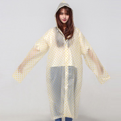 레이니 도트무늬 우비/ 코트형우의 비옷