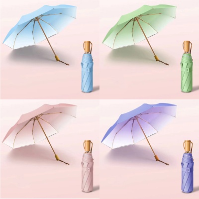 그라데이션 컬러 초경량 양산 우산 암막 자회선 차단