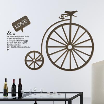 [우드스티커] 나무자전거 (컬러완제품) - 입체우드 월데코 포인트 집꾸미기 벽장식