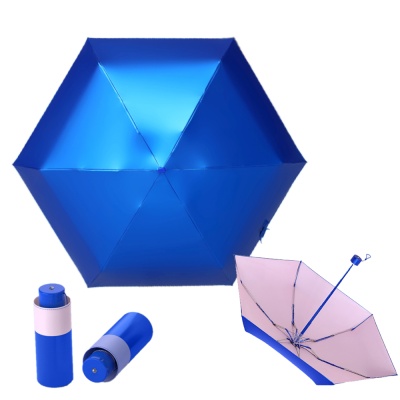 초미니 티타늄 블루 양산 우산 uv 차단 포켓 양우산