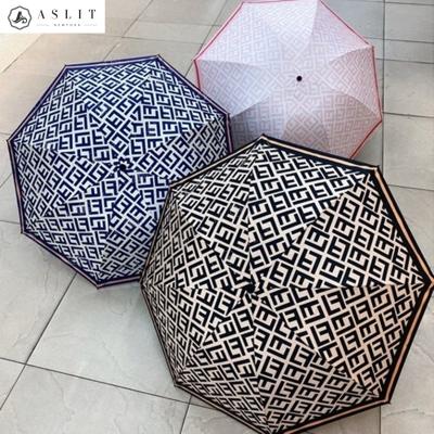 [애슬릿]로고 패턴 모노그램 3단 우산 양산 양우산
