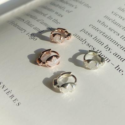 [silver 925] f014 화이트원석 귀걸이 (2 color)