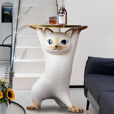 거실 인테리어 소파 협탁 대형 고양이 티테이블 62cm