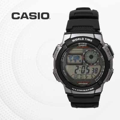 카시오 군인 군용 전자 빈티지 손목시계 AE-1000W-1B