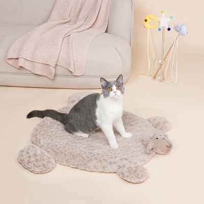 강아지 고양이 극세사 낮잠 쿠션 양 디자인 방석 매트