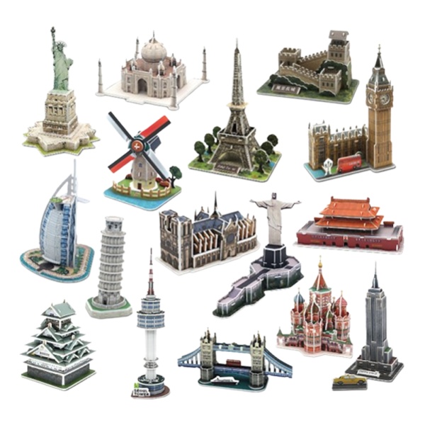 3D퍼즐 세계유명건축물 랜드마크 16종 모형 만들기