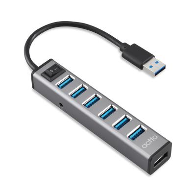 엑토 USB 3.2 7포트 전원 스위치 멀티허브 HUB-44