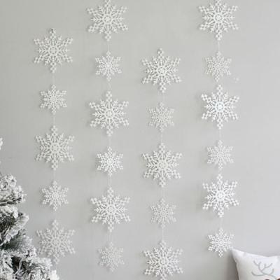 벽장식 눈꽃 흰색 예쁜 장식줄 크리스마스 인테리어