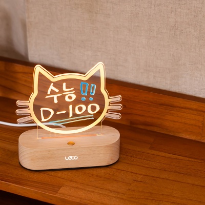 레토 DIY LED 고양이 아크릴 무드등 조명 LML-CA26