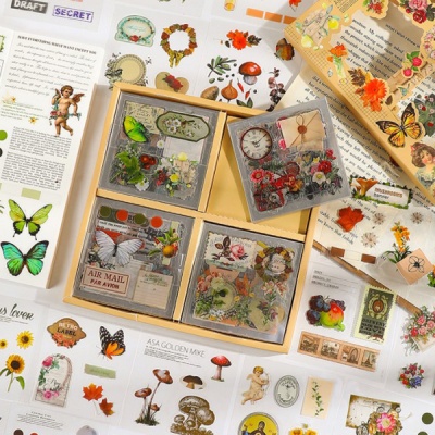 숲속의모험 시리즈 박스형 pet 100매 스티커