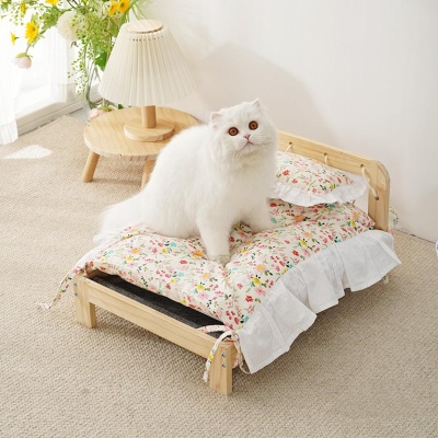 애완동물 원목 인테리어 고양이 침대 강아지 하우스