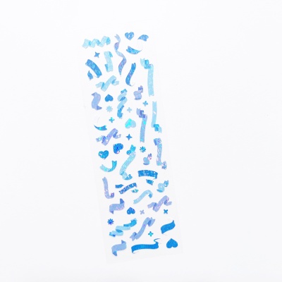 푸푸남 (자개)홀로그램 미니컨페티 블루 씰스티커
