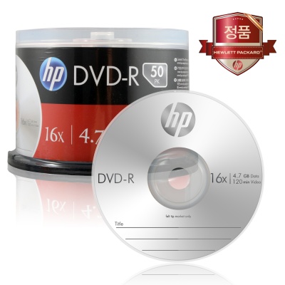 HP DVD-R 4.7GB 50P CAKE 50장 케이크/공시디/공DVD