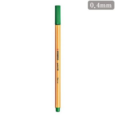포인트88 육각 화인라이너펜(0.4mm) 녹색 1EA