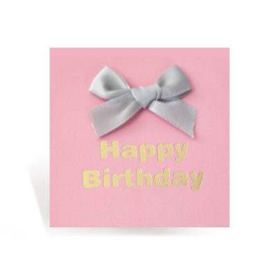 [프롬앤투]미니리본 생일축하카드 리본카드 FT1044-6