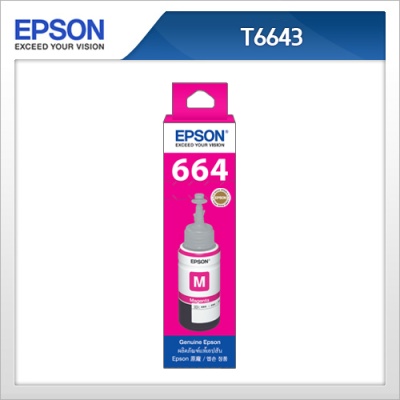 엡손(EPSON) 정품 잉크 T664300 Magenta T6643 L100 / L110 / L200 / L210 / L300 / L350 / L355 / L550 / L555 적색잉크
