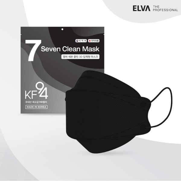ELVA 세븐 클린 3D KF-94 대형 마스크 (25매입) 100매