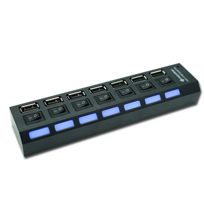 USB2.0 멀티허브 분배기 멀티탭 버튼식 7포트 