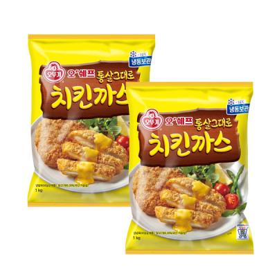 [오뚜기] 오쉐프 통살그대로 치킨까스 (1kg) x 2
