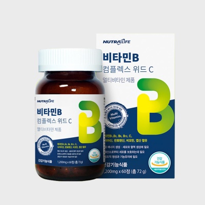 비타민B 콤플렉스 위드 C (1200mg x 60정) 2개월분 