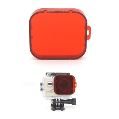 SJ9000 방수 케이스 레드 필터 렌즈 다이빙 액션캠