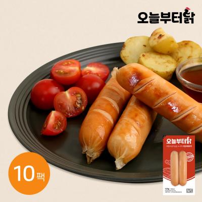 [오늘부터닭] 닭가슴살 소시지 리얼바베큐 120g 10팩