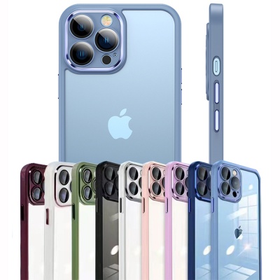 아이폰13 미니 pro max 컬러 라인 투명 젤리 폰케이스