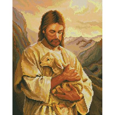 아기 양과 예수님 (캔버스) 보석십자수 40x50