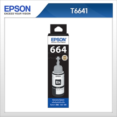 엡손(EPSON) 정품 잉크 T664100 Black T6641 L100 / L110 / L200 / L210 / L300 / L350 / L355 / L550 / L555 검정색
