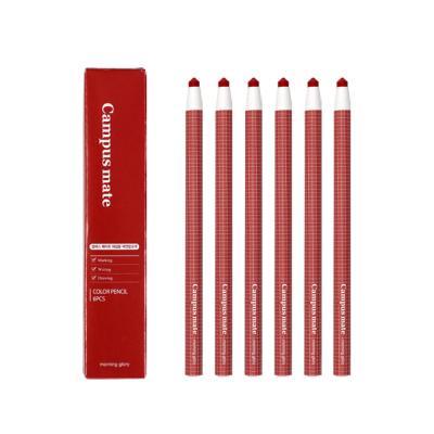채점용 축지색연필 6개입 빨간펜