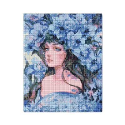 DIY 보석십자수 - 푸른꽃과 요정 BN15 (40x50)