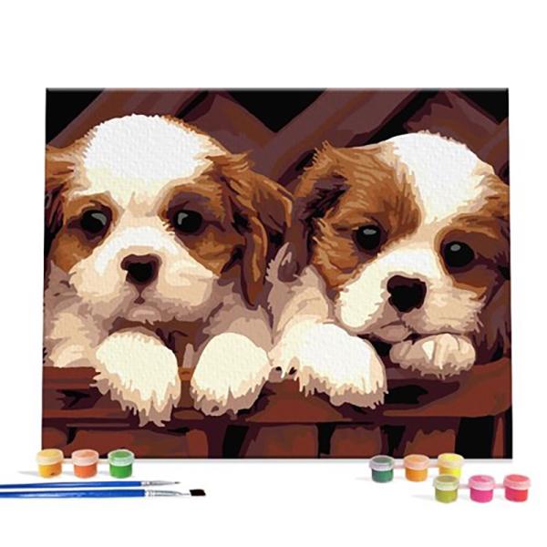DIY 명화 그림그리기 세트 귀여운 강아지 40x50