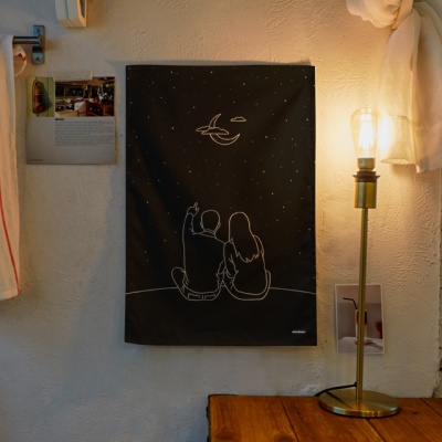밤과 달빛 패브릭 포스터 / 가리개커튼