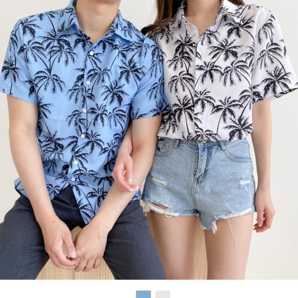 [시밀러]커플시밀러룩 하와이안셔츠