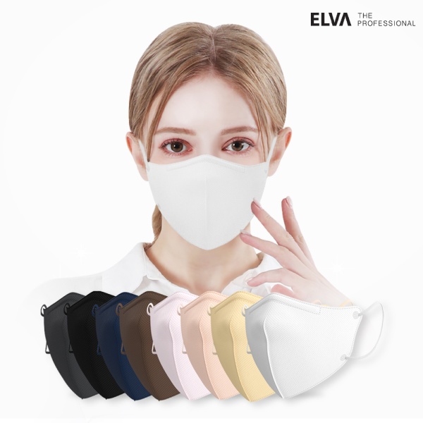 ELVA 세븐 클린 2D KF94 새부리형 컬러 마스크 100매
