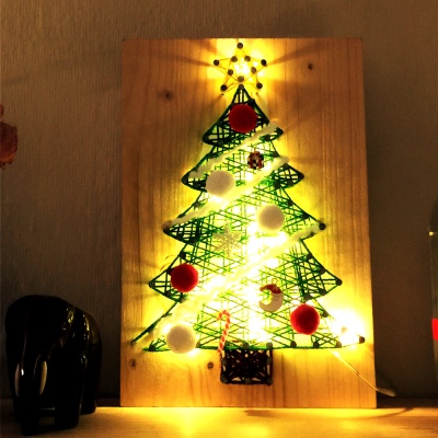 LED 크리스마스 트리 스트링아트 만들기 패키지 DIY