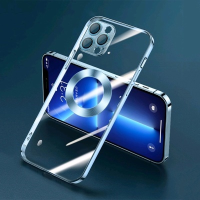 아이폰14 pro max 심플 로고 포인트 투명 하드 케이스