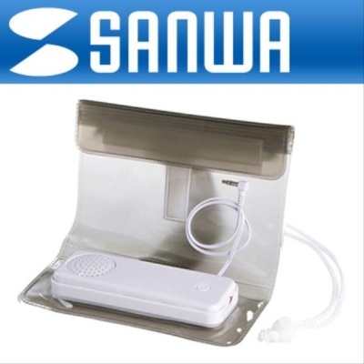 SANWA 스마트폰용 방수팩 스피커(블랙)