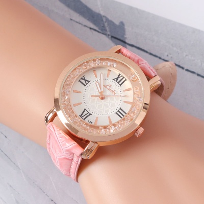 넬슈 여성 손목시계(핑크) /패션시계 가죽손목시계