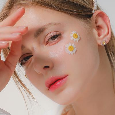 제이로렌 꽃모양 사파이어 시트린 큐빅 귀걸이 M03708