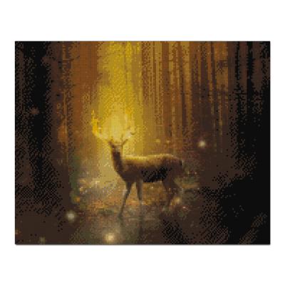 DIY LED 보석십자수 - 숲속의 사슴 LB31 (40x50)