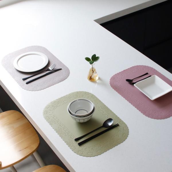 국산 레이스 실리콘 테이블매트(식탁매트) - 3color