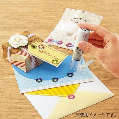 [KOKUYO] 다이어리,앨범,봉투,선물포장에.. 일본 고쿠요 꾸미기 스티커 Donut seal stamp HC412