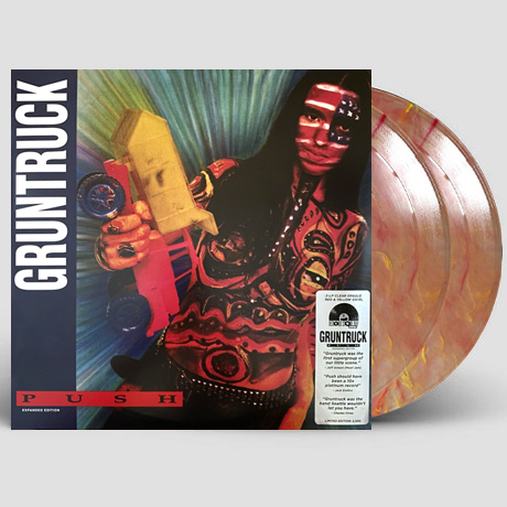 PUSH [CLEAR WITH OPAQUE RED & YELLOW SWIRL LP]